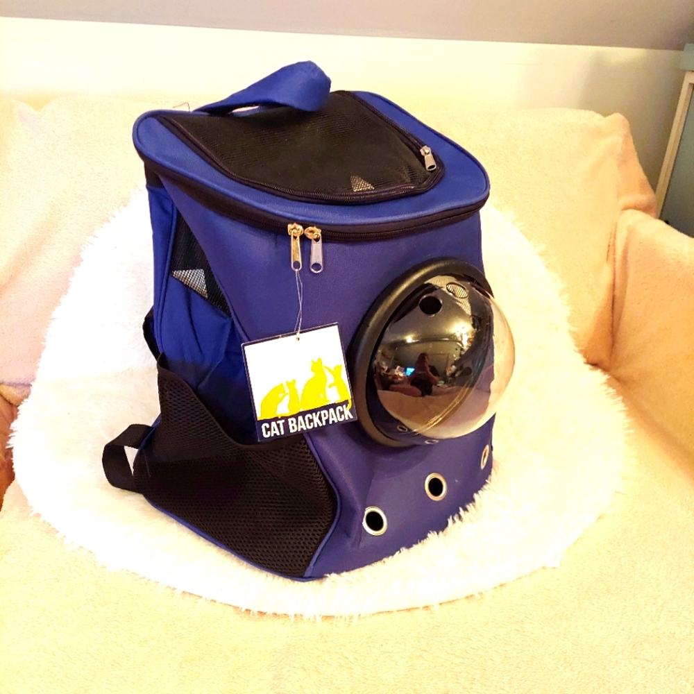 Cat backpack w/bubble window (or sm dog)